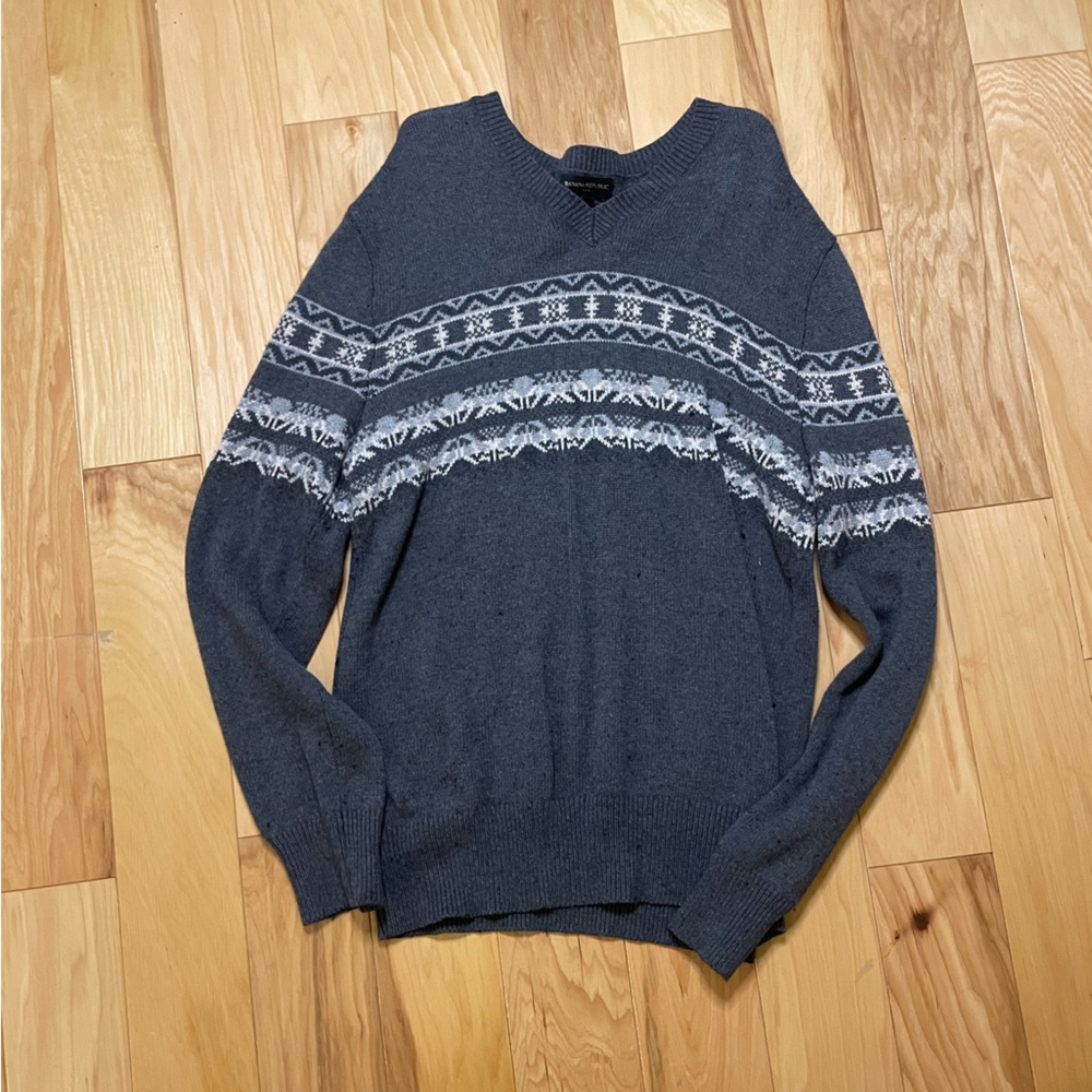 Cotton pattered sweater
